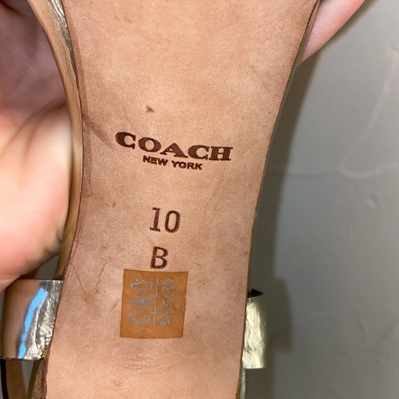 gold coach heels/gold heels by coach - Picture 6 of 6